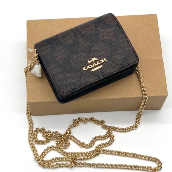 Coach mini card case on chain - Picture 3 of 7